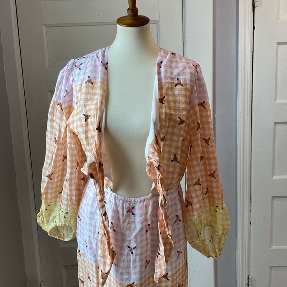 River Island Tie Front Maxi Dress, Size 12 - Picture 9 of 16